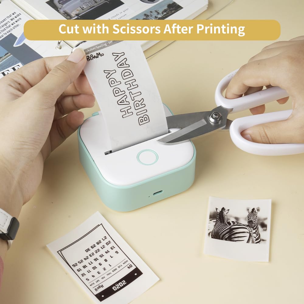 Memoking T02 Paper - Thermal Labels, T02 Transparent Paper, T02 Printer Paper, 3 Rolls