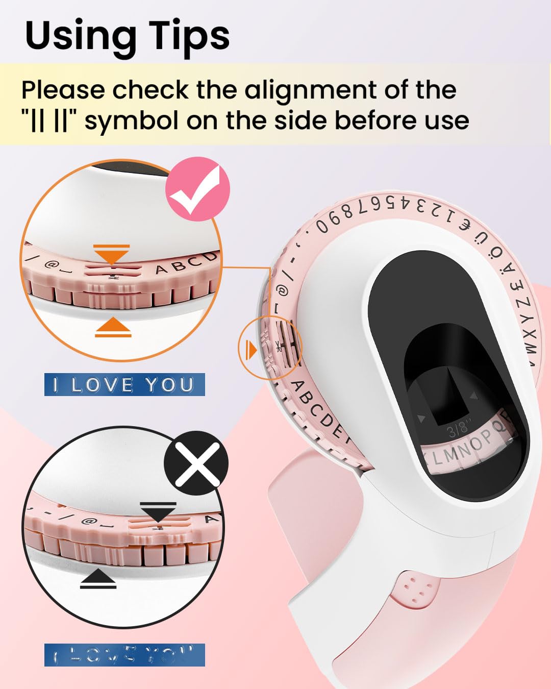 Memoking Embossed Label Maker Machine-E975 3D Embossing Label Makers with 6 Rolls Label Emboss, Handheld Vintage Embosser, Lettering Embossing Label Maker for Home, Kitchen, Gift, Organization (Pink)