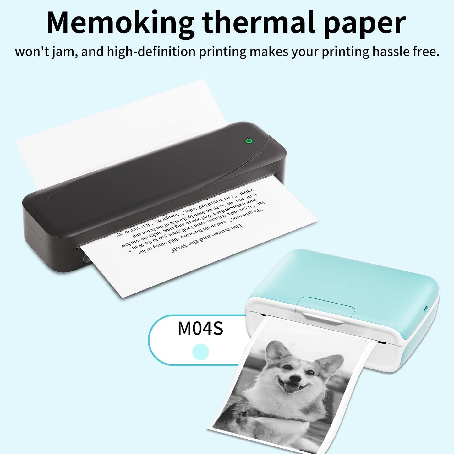 Memoking Rol wit zelfklevend thermisch papier, olie- en waterdicht, 110 mm x 3500 mm, voor stickerprinter M04S/M04AS & thermische printer M833/M832/M834/M835, thermisch papier, 10 jaar lang, 3 rollen