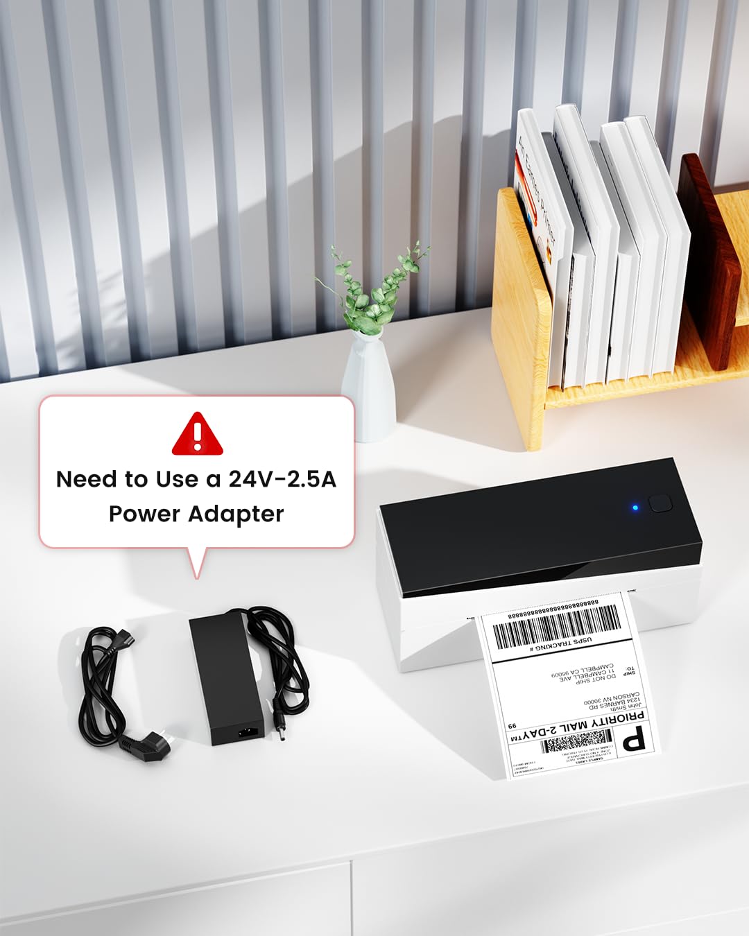 Memoking DHL Etikettendrucker Bluetooth, 4x6 Versandetiketten Drucker Für Haushalte & kleine Unternehmen, 249BT Thermodrucker Label Printer für Ebay, Etsy, UPS, Amazon, Royal Mail, Hermes, Shopify