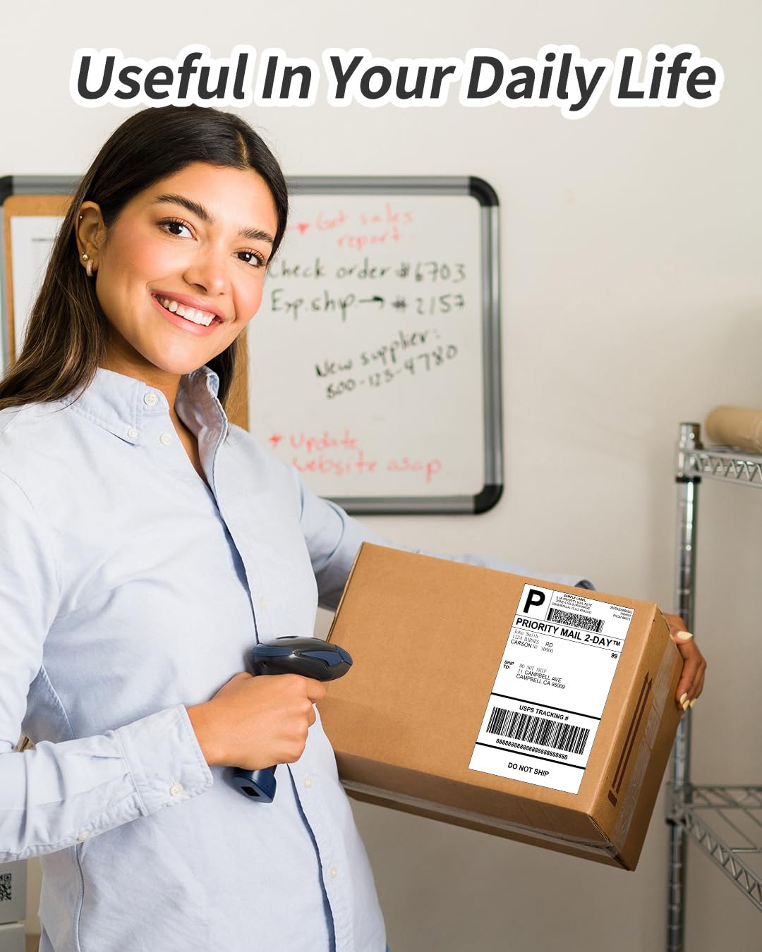 Memoking 4x6 Thermal Shipping Labels, 500 PCS Direct Shipping Thermal Label, Compatible with Etsy, Shopify, Ebay, Amazon, Royal Mail, FedEx, Compatible with Munbyn, Rollo, Polono, Jadens
