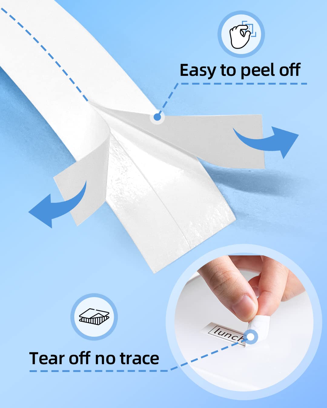 Memoking Label Maker Tape for Dymo Letratag Label Maker Refills, Compatible with Dymo Letratag Refills, 12mm x 4m P12 Pro Label Tape for Dymo Letra Tag Label Maker LT-100H LT-100T Qx50, 5-Pack