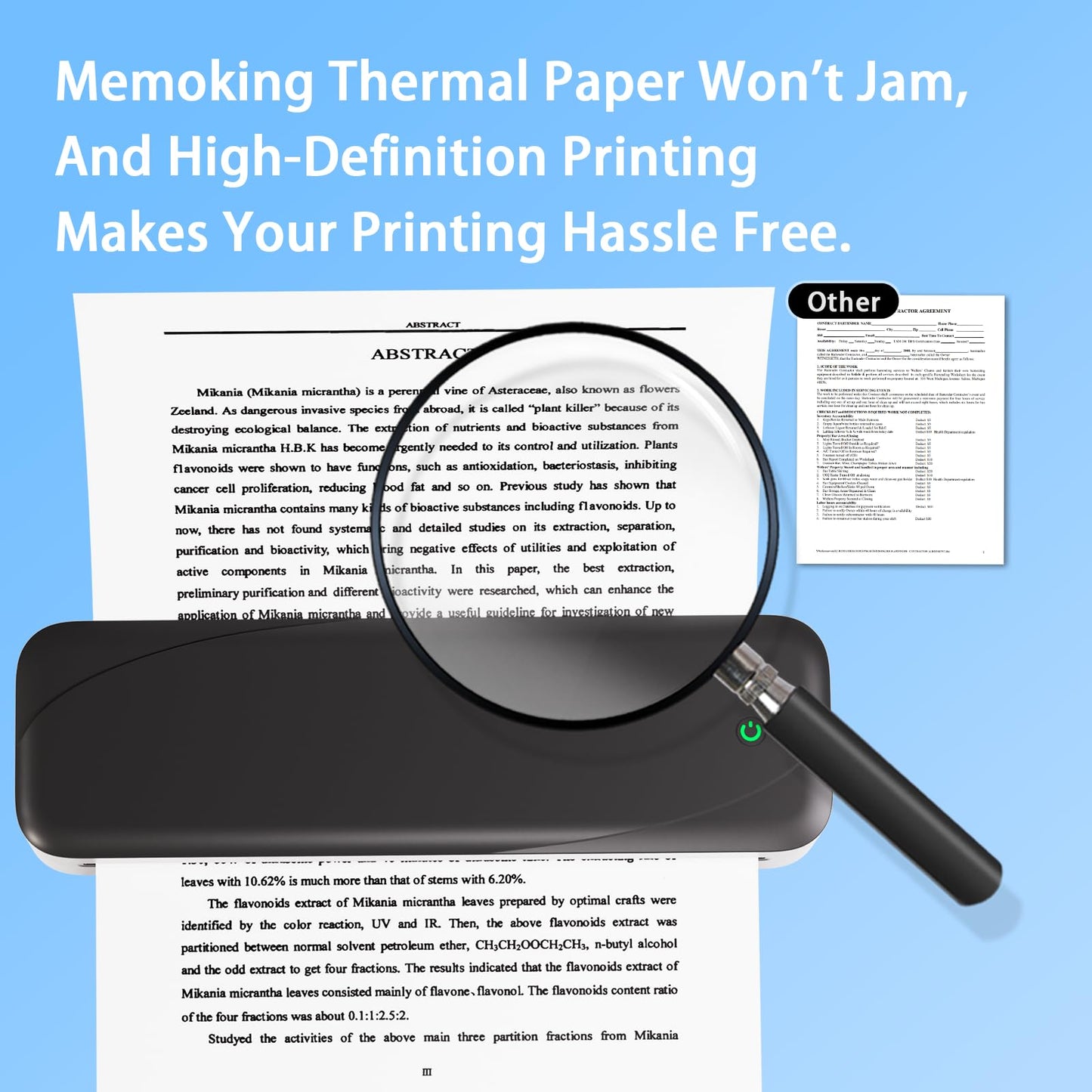 Lot de 100 Feuilles de Papier Thermique A4 pour 210 x 297 mm Compatible avec Phomemo M832/M833/M834/M835/M08F imprimante mobile, à séchage rapide pour contrat, photos, dessins, devoirs