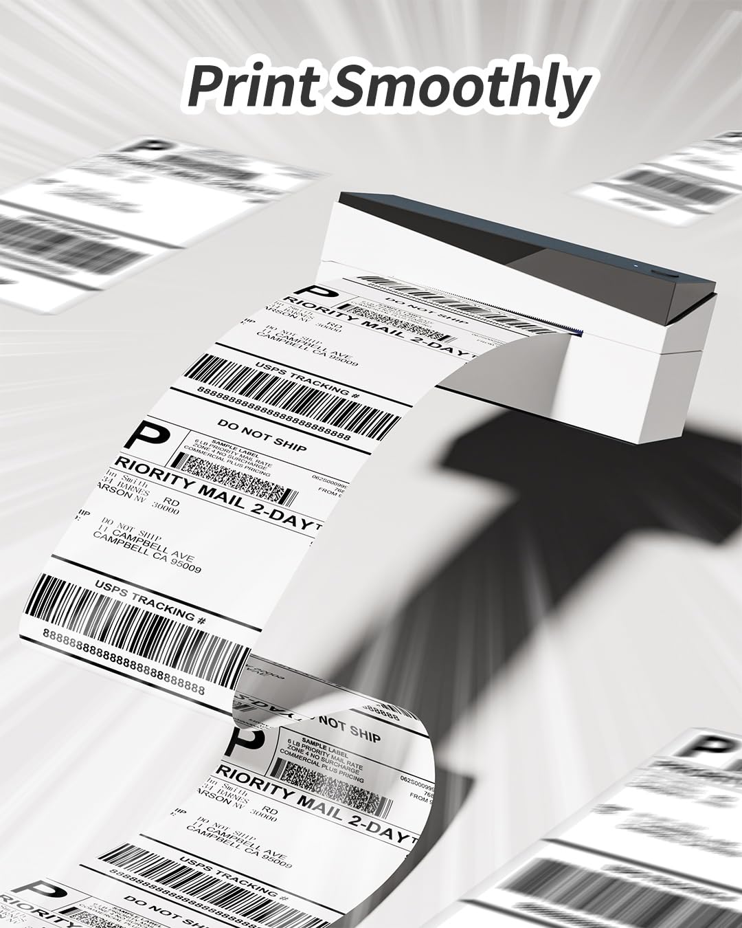 Memoking 4x6 Thermal Shipping Labels, 500 PCS Direct Shipping Thermal Label, Compatible with Etsy, Shopify, Ebay, Amazon, Royal Mail, FedEx, Compatible with Munbyn, Rollo, Polono, Jadens