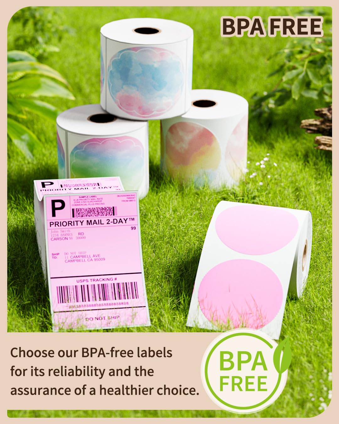 Memoking 4x6 Thermal Shipping Labels, 500 PCS Direct Shipping Thermal Label, Compatible with Etsy, Shopify, Ebay, Amazon, Royal Mail, FedEx, Compatible with Munbyn, Rollo, Polono, Jadens