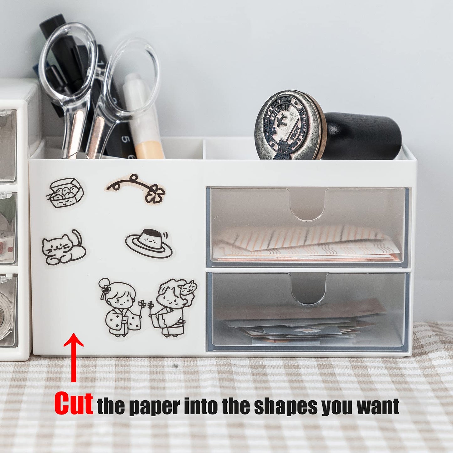 Memoking T02 Paper - Thermal Labels, T02 Transparent Paper, T02 Printer Paper, 3 Rolls