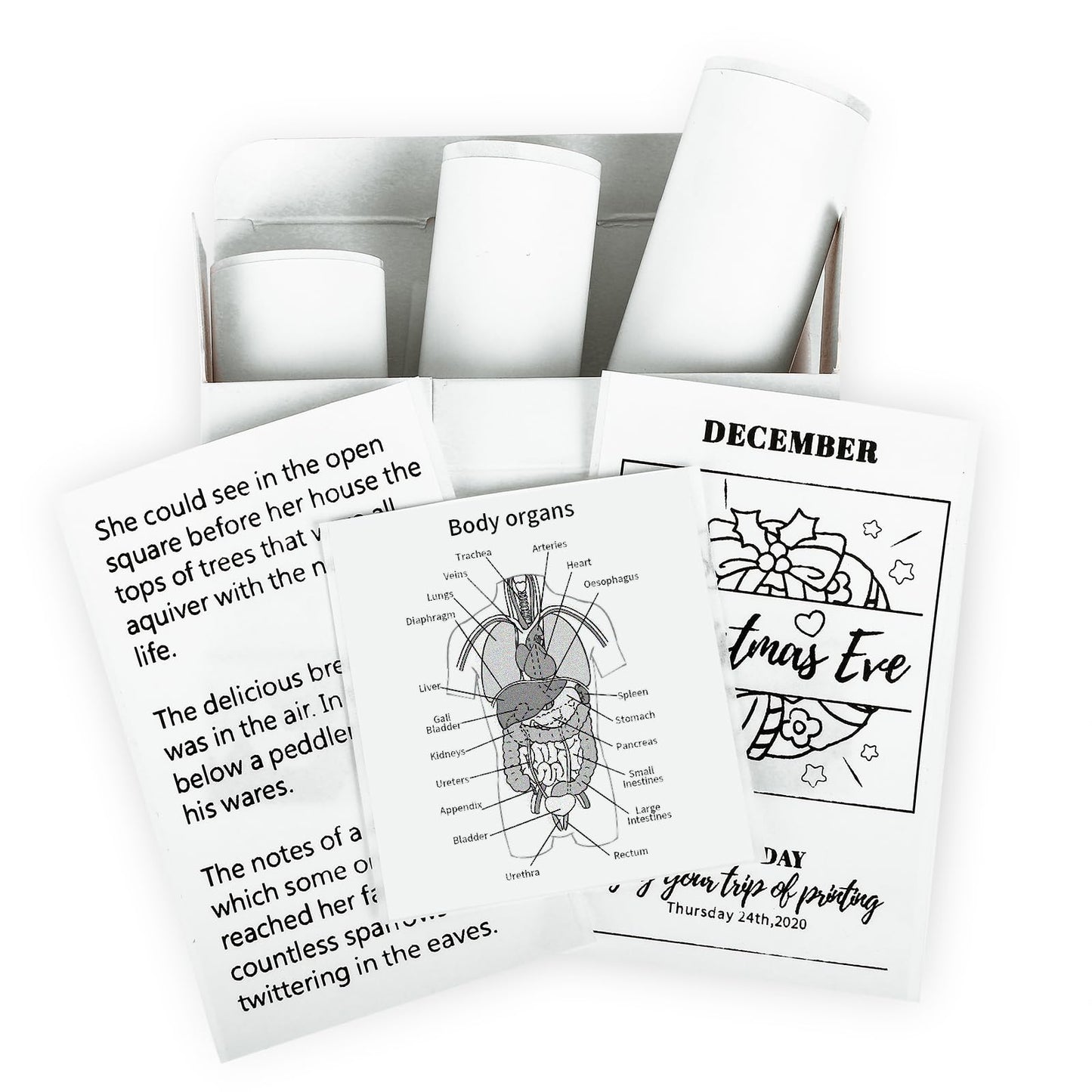 Memoking T02/M02X/M02L Papier Thermique Blanc-10 ans Collant 50mmx3,5m pour Journal Photo Textes Notes d'étude et plus, 3 Rouleaux.