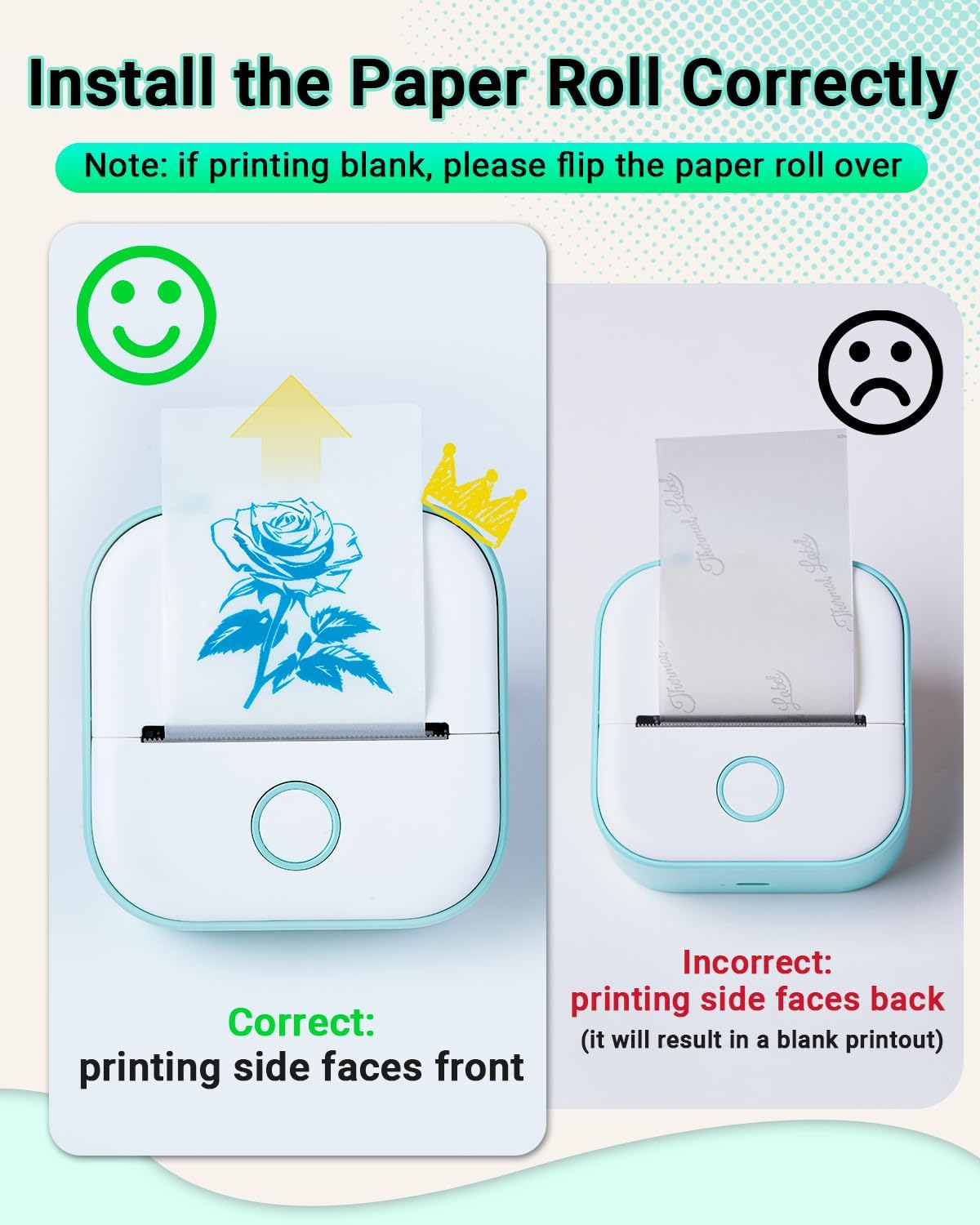 Print Pods Mini Printer - T02 Sticker Printer, Portable Thermal Inkless Label Maker Machine, Pocket Phone Adhesive Labeler for Study Graphic, Anatomical Diagram, Photo, Receipt, Green