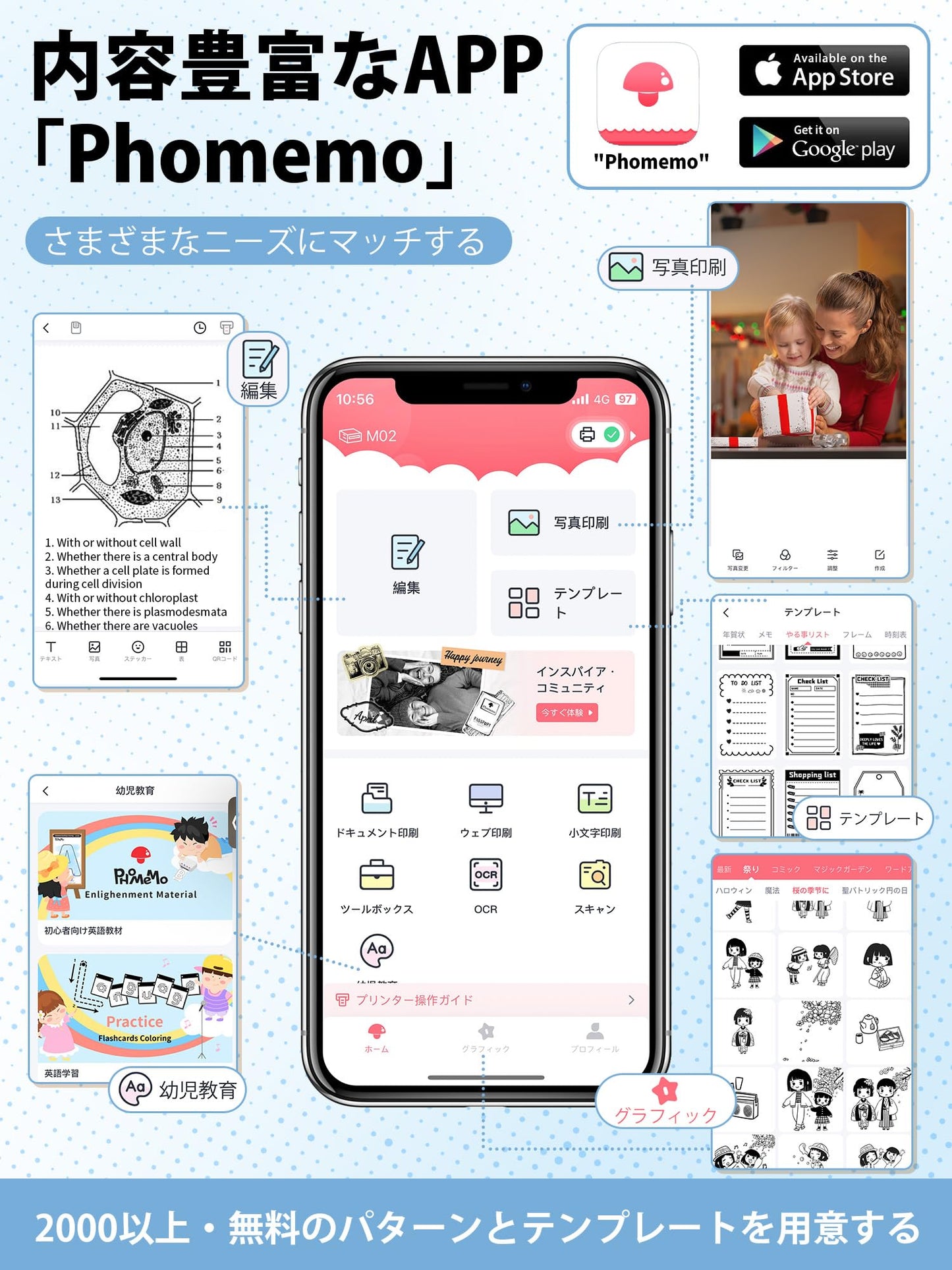 サーマルプリンター M02 ミニプリンター スマホ対応 モバイルプリンター 感熱プリンター Memoking メモプリンター コンパクトプリンター フォトプリンター Bluetooth接続 学習ノート/はがき/写真アルバム/手帳/メモ/買い物リストに使用 専用アプリ 日本語対応 3本ロール状の感熱紙が付属 フォメモ ホワイト