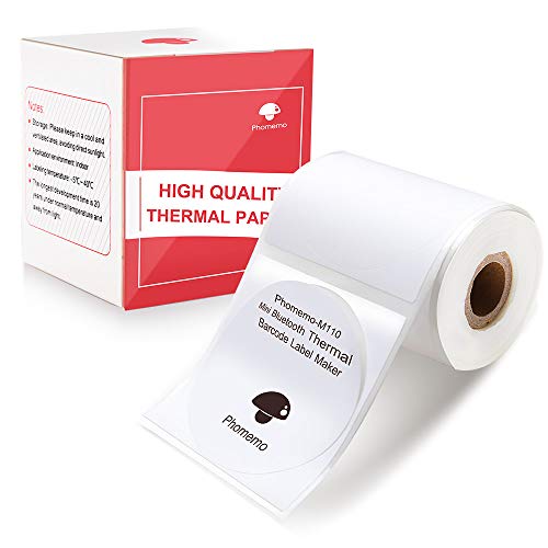 Memoking M110 Labels M220 Labels Paper,Round Thermal Sticker Labels- 1.96''x1.96'' (50x50mm) for Circle Thermal M110 M220 M120 M110S Labels Compatible with Phomemo M110 M220 Label Maker - 230 Labels