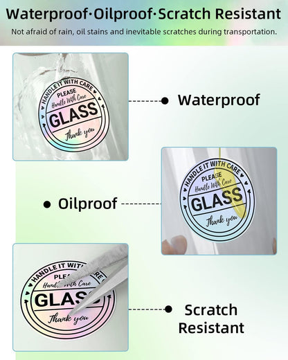 Memoking 2” Holographic Silver Circle Thermal Label, Self-Adhesive Round Label, Circular Direct Thermal Printer Label for Logo Design, Name/Price Tag, Thanks Card,Address, QR Code, 400 Labels/Roll
