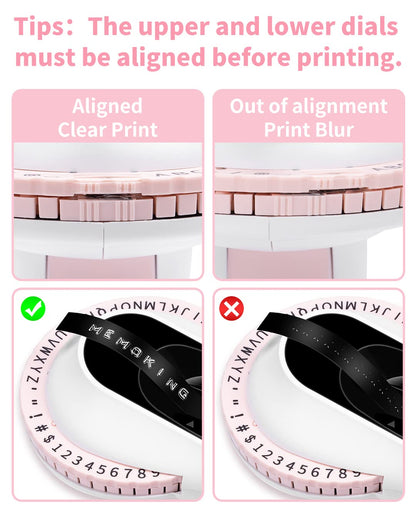 Embossing Label Maker-Memoking E975 3D Embossed Label Maker with 6 Rolls Embossing Tape, Handheld Embosser Sticker Maker, Portable Lettering Labelling Machine for Home, DIY Crafting (Pink)