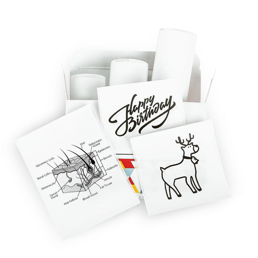 Memoking T02/M02X/M02L White Thermal Paper-2-Year Sticky 50mmx3.5m for Journal Photo Texts Study Notes and More, 3 Rolls