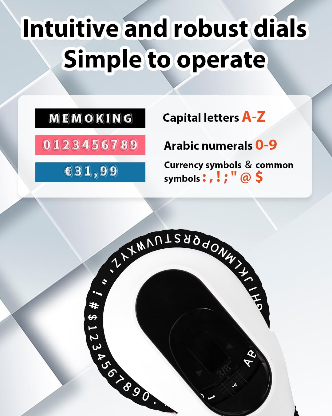 Embossing Label Maker-Memoking E975 3D Embossed Label Maker with 6 Rolls Embossing Tape, Handheld Embosser Sticker Maker, Portable Lettering Labelling Machine for Home, DIY Crafting (Black)