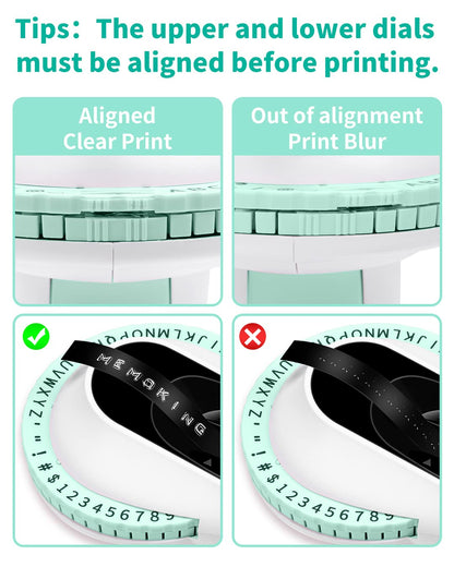 Memoking Embossed Label Maker Machine-E975 3D Label Maker Machine with 6 Rolls of 3/8''(9mm) Label, Handheld Embosser Labelling Machine, Lettering Embossing Label Maker for Home, Office and DIY (Green)