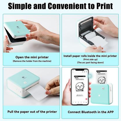 Memoking Adhesive Transparent Thermal Sticker Paper, HD Printer Paper Compatible with T02 M02 M02D M02S Mini Printer, Memoking M02 Paper Compatible with Phomemo Printer Paper, 50mmx3.5m/Roll, 3 Rolls
