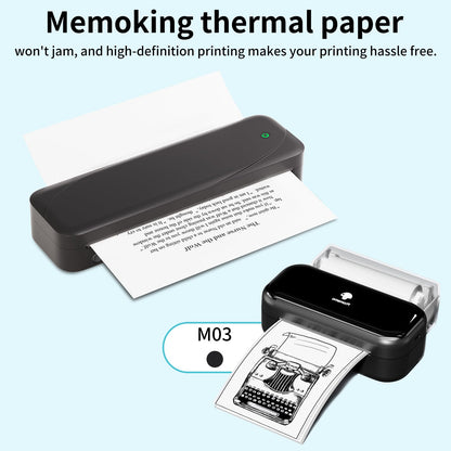 Memoking Biały, samoprzylepny papier termiczny, odporny na olej i wodę, 80 mm x 3500 mm do drukarek M03/M03S/M03A/M03AS/M04AS i drukarki termicznej M833/M832/M834/M835, trwałość przez 2 lata, 3 rolki