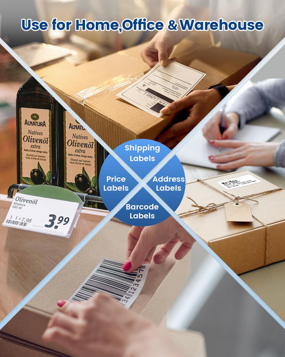 Memoking DHL Etikettendrucker Bluetooth, 4x6 Versandetiketten Drucker Für Haushalte & kleine Unternehmen, 249BT Thermodrucker Label Printer für Ebay, Etsy, UPS, Amazon, Royal Mail, Hermes, Shopify