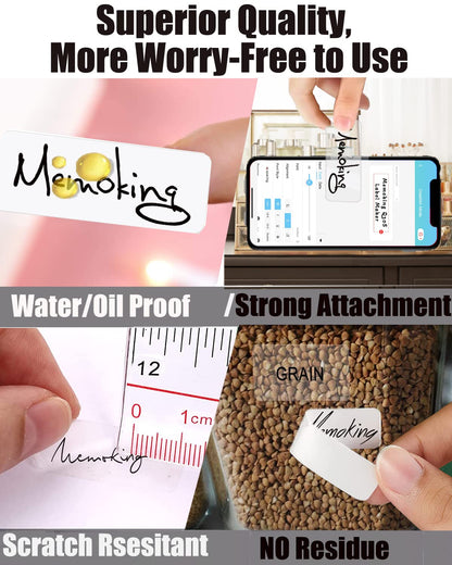 D30 Labels - Compatible with Phomemo D30 /D30S / Q30S / D35 Labels Maker Machine-0.47''x1.57''(12x40mm) - D30 Labels Tape for Home & Office Use - 3 Rolls,160 Labels/Roll,White