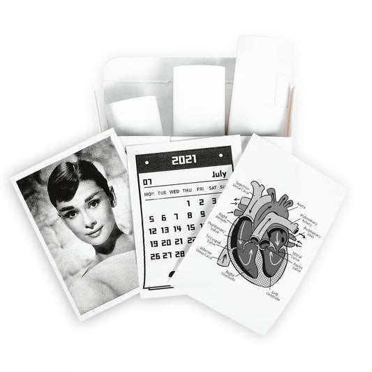 Memoking T02/M02X/M02L Weißes Thermopapier - 10 Jahre nicht klebrig 53mmx6.5m für Journal Fototexte Studiennotizen und mehr, 3 Rollen