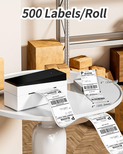 Memoking 4x6 Thermal Shipping Labels, 500 PCS Direct Shipping Thermal Label, Compatible with Etsy, Shopify, Ebay, Amazon, Royal Mail, FedEx, Compatible with Munbyn, Rollo, Polono, Jadens