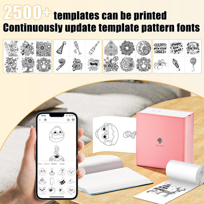 White Thermal Paper, Non-Sticky M02 Paper for T02 M02 M02S M02Pro M03 M04AS Mini Printer, 53mm x 6.5m/Roll, 3 Rolls, Memoking Paper Compatible with Phomemo Printer Paper, Keep for 10 Years