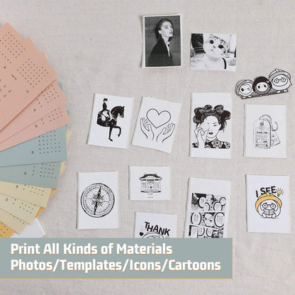 Memoking T02/M02X/M02L Weißes Thermopapier - 2 Jahre Klebrig 50mmx3,5m für Journal Fototexte Studiennotizen und mehr, 3 Rollen