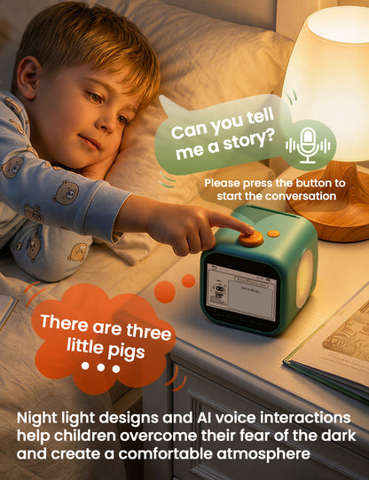 AI Voice Sticker Printer for Kids, Thermal Sticker Maker Box, DIY AI Mini Printer, Touchscreen Inkless, Sticker Maker Machine Box with 2 Paper Rolls & 4 Watercolor Pens Gift for Boys & Girls